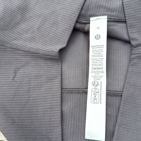 Lululemon Align High-Rise Ribbed Short 6" Black size 12 NWT BIKE SHORTS - Picture 5 of 7